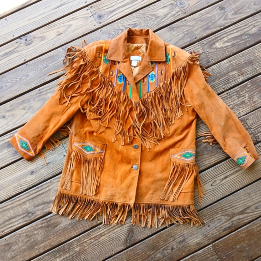 Vintage Lew Magram Western Button-Up beaded fringe jacket (Unisex XL) - Picture 7 of 16